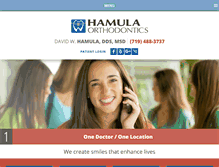 Tablet Screenshot of hamulaorthodontics.com